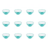 Set boluri, 12 piese, 350 ml, Plastic, Verde