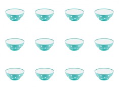 Set boluri, 12 piese, 350 ml, Plastic, Verde