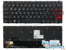 Tastatura Laptop Dell XPS 13 3508 layout US fara rama enter mic iluminata backlit foto