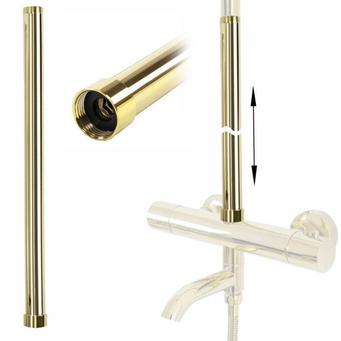 Prelungire coloana duș GOLD 50cm