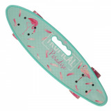 Penny board portabil Action One ABEC-7, PU, Aluminiu, Tropical Paradise