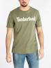 Tricou barbati cu imprimeu cu logo din bumbac, Verde, 3XL, Timberland