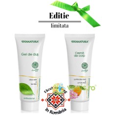 Gel De Dus Antibacterian 250ml + Crema pentru Corp 250ml Pachet PROMO