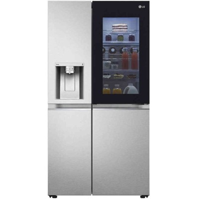 Side by side, LG, GSXV91MBAE, 635L, Clasa E, Total NoFrost, ThinQ, Argintiu foto