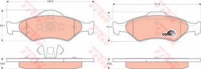 Set placute frana,frana disc FORD KA (RB) (1996 - 2008) TRW GDB1418 foto