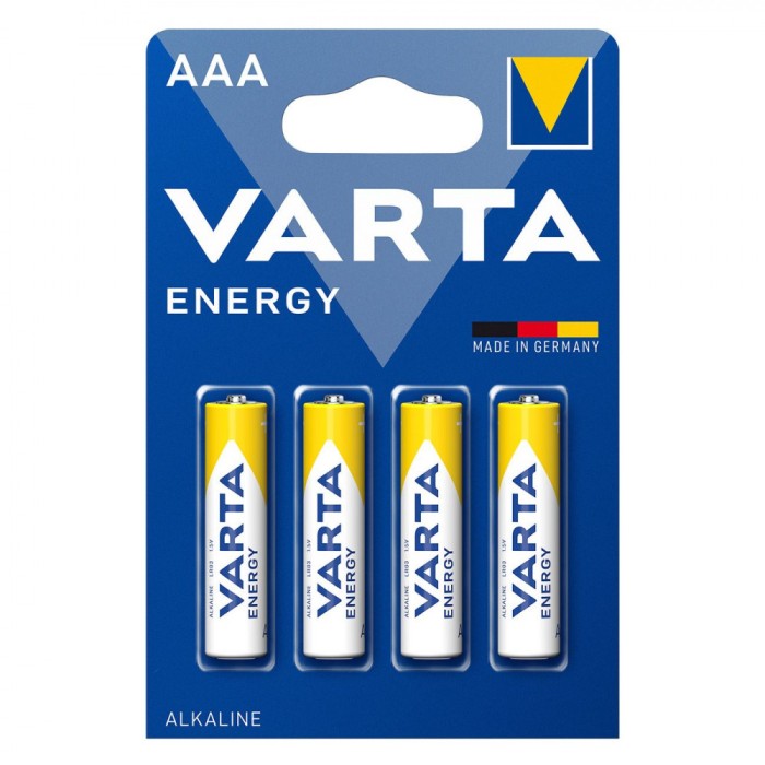 Baterii Alkaline Varta, AAA, Set 4 Bucăți, Capacitate 1.5V