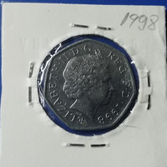 M3 C50 - Moneda foarte veche - Anglia - fifty pence - 1998