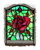 Sticker decorativ, Trandafir, Rosu, 70 cm, 9595ST