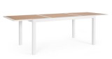 Cumpara ieftin Masa extensibila aluminiu alb maro Hilija 160/240x90x75 cm