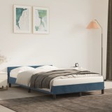 VidaXL Cadru de pat fără saltea albastru &icirc;nchis 120x190 cm catifea