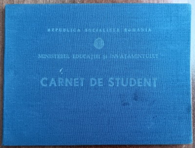 QW13 24 - 1973 - Carnet student - Facultatea de drept Bucuresti foto