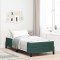vidaXL Pat boxspring cu saltea Verde &icirc;nchis 100 x 200 cm Catifea 3398674