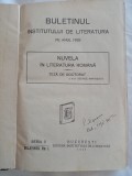 Teza de doctorat - nuvela in literatura romana,1928