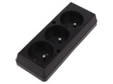 Conector Alimentare AC Mamă Splitter 2P PE 250VAC 16A Negru