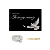 Carte funerara de oaspeti pentru inmormantare, 25 de file, A4 landscape, memorii pentru cei dragi, accesoriu nunta