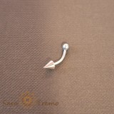 Piercing Curbat cu Sageata Mare si Bila Mica din Titan