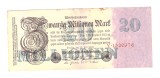 Bancnota Germania 20000000 mark/marci 25 iulie 1923, serica cu 7 cifre, unifata, stare buna