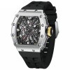PAGANI DESIGN PD-1738 Ceas Barbati Skeleton Quartz 2025 Safir, Curea Silicon, Rezistent 100m, Luxury