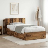 Cumpara ieftin Cadru de pat cu depozitare cu headboard Lemn vechi 80 x 200 cm