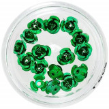 Ornamente pentru unghii &ndash; trandafiri verzi din ceramică