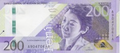 Bancnota Peru 200 Soles 2021 (2023) - P200 UNC ( vezi descriere )