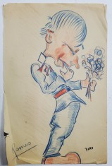 &amp;#039;&amp;#039; ROMEO &amp;#039;&amp;#039; , CARICATURA de PIRO , PERIOADA INTERBELICA foto