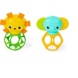 Bright Starts Soother Pals&trade; Easy-Grasp jucarie pentru dentiție 3 m+ 2 buc