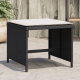 Cumpara ieftin Scaune de grădină cu perne, 4 buc. negru 40x40x35 cm poliratan