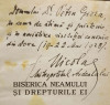 Autograf mitropolitului NICOLAE BALAN din anul 1928