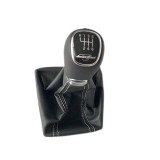 NEW OE CHANGE KNOB BLACK LEATHER LAURIN &amp; KLEMENT SKODA OCTAVIA III 5E0711141