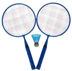 Set 2 rachete de badminton, pentru copii, albastru,46 cm