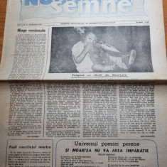 ziarul noduri si semne 15 februarie 1990-anul 1.nr. 1-prima aparitie a ziarului