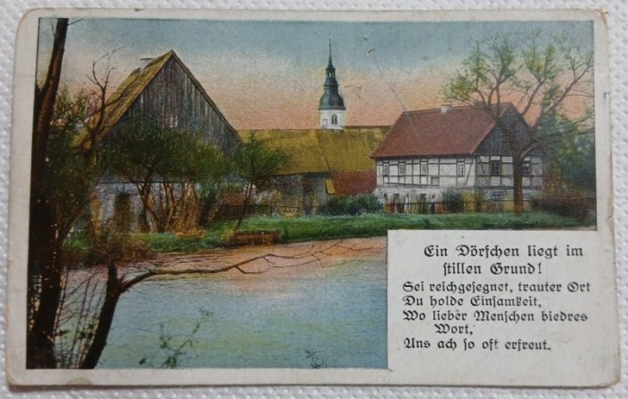 Carte postala Wegscheid (Germania), 1918