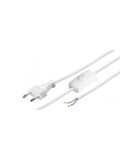 Cablu alimentare Euro cu 2 fire si intrerupator 1.5m Goobay