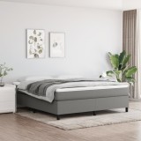 VidaXL Cadru de pat fără saltea, gri &icirc;nchis, 180x200 cm, textil 3120879