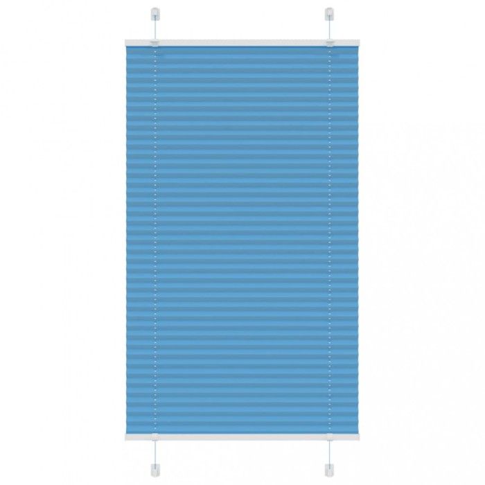 Gossi jaluza plisata albastru 75x100cm latime tesatura 74,4 cm