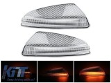 Semnale de &icirc;ntoarcere LED dinamice de tuning potrivite pentru oglinzile laterale ale Mercedes C-Class W204, ML W164 2008-2011, Viano, Vito W639 2010-2