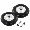 VidaXL Roți de roabă cu osie, 2 buc, 4.00-8, PU solid, 390 mm 142979