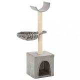 Cumpara ieftin Ansamblu pisici, stalpi funie de sisal, 105 cm, gri