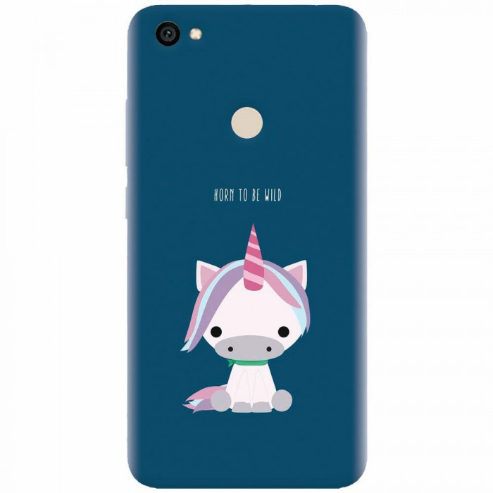 Husa silicon pentru Xiaomi Redmi Note 5A, Horn To Be Wild Cute Unicorn