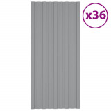 Panouri pentru acoperis 36 buc. gri 100x45 cm otel galvanizat GartenMobel Dekor, vidaXL