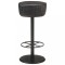vidaXL Scaun de bar, negru, piele naturală