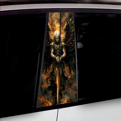 Set 2 stickere decorative pentru stalpii usilor, print autoadeziv de inalta rezolutie, dimensine 2 buc x 50 x 22 cm , cod: AVX-SSU-22 FAVLine Selectio foto
