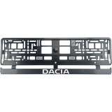 Set 2 bucati, suport numar inmatriculare Carbon, Dacia