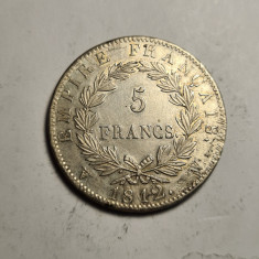 Franta 5 Franci Francs 1812 W Imparatul Napoleon Bonaparte Piesa de Colectie