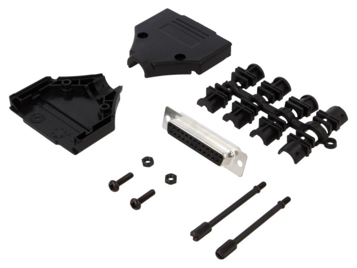 Conector D-Sub mamă 25 pini pentru cablu