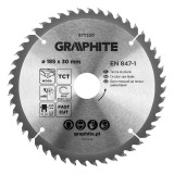 Disc fierastrau vidia Graphite 185 x 30 mm, 48 dinti, pentru lemn