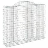 Cumpara ieftin Cos gabion arcuit, 200x50x160/180 cm, fier galvanizat