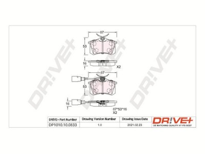 Dr!ve+ DP1010.10.0833 set placute frana,frana disc foto