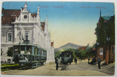 Brasov - Tramvai, capat de linie, circulata 1913 foto